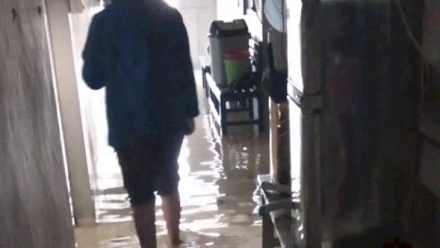 Banjir di Puskesmas Mangkoso Barru. (Foto/Ist)