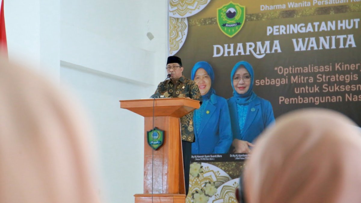 Wabup Barru: Dharma Wanita Harus Ikut Responsif Terhadap Masalah Sosial