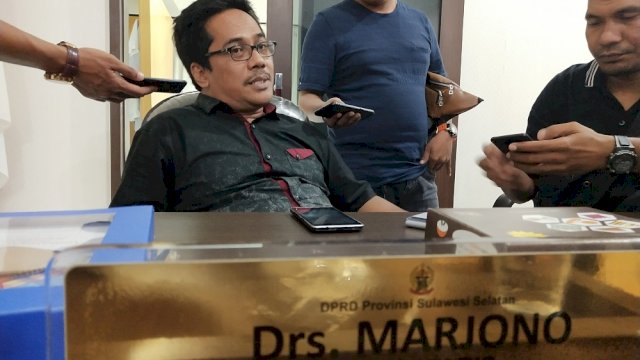Sekretaris Fraksi Gerindra DPRD Sulsel Marjono. (Sulselsatu/Asrul)