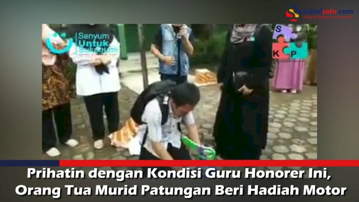 VIDEO: Prihatin dengan Kondisi Guru Honorer Ini, Orang Tua Murid Patungan Beri Hadiah Motor