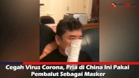 VIDEO: Cegah Virus Corona, Pria di China Ini Pakai Pembalut Sebagai Masker