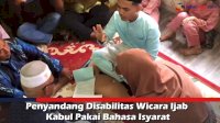 VIDEO: Penyandang Disabilitas Wicara Ijab Kabul Pakai Bahasa Isyarat