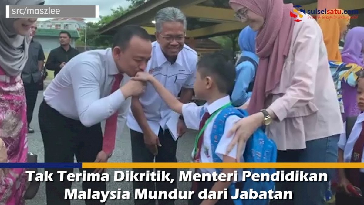 VIDEO: Tak Terima Dikritik, Menteri Pendidikan Malaysia Mundur dari Jabatan