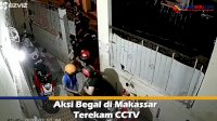 VIDEO: Aksi Begal di Makassar Terekam CCTV