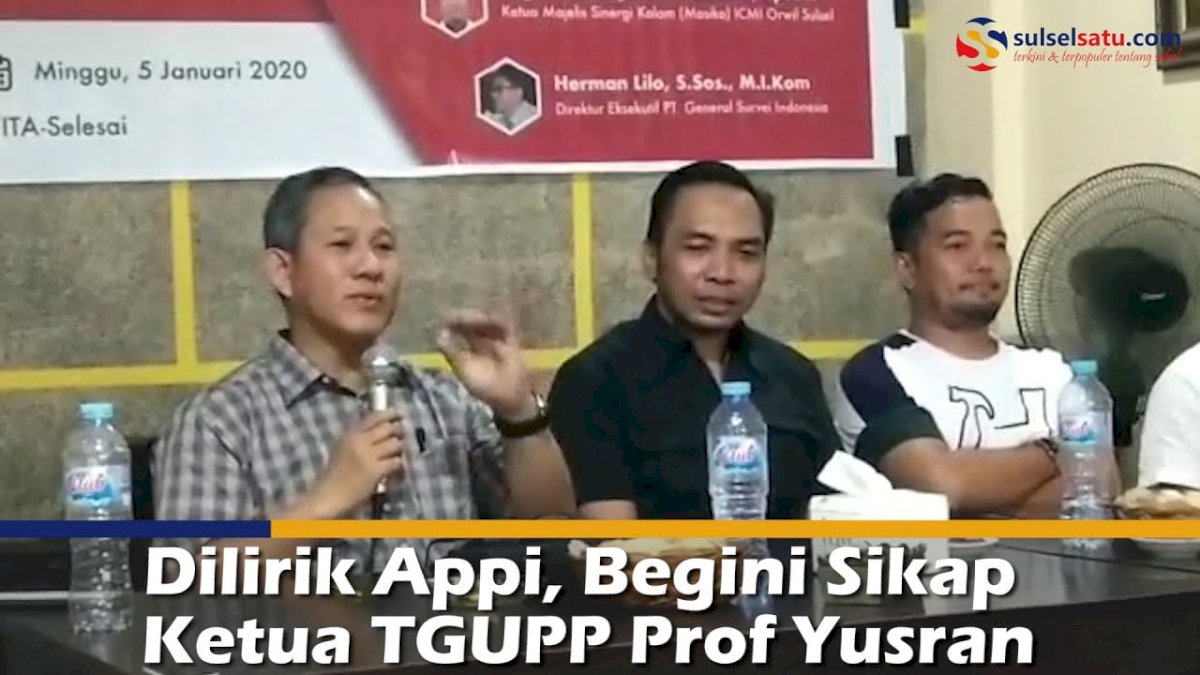 VIDEO: Dilirik Appi, Begini Sikap Ketua TGUPP Prof Yusran