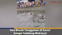 VIDEO: Dua Bocah Tenggelam di Kanal Sungai Saddang Makassar