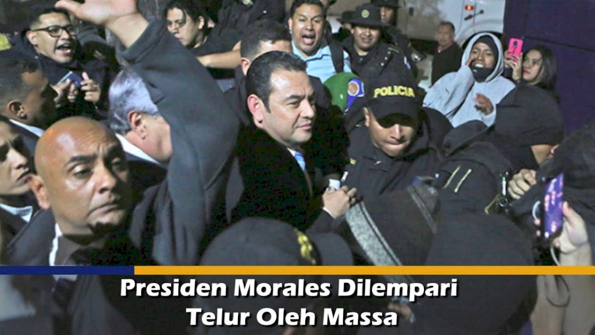 VIDEO: Presiden Morales Dilempari Telur Oleh Massa