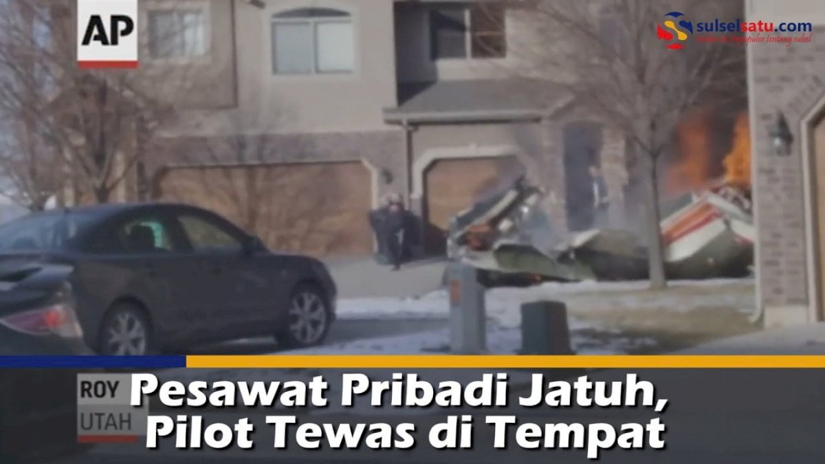 VIDEO:Pesawat Pribadi Jatuh, Pilot Tewas di Tempat