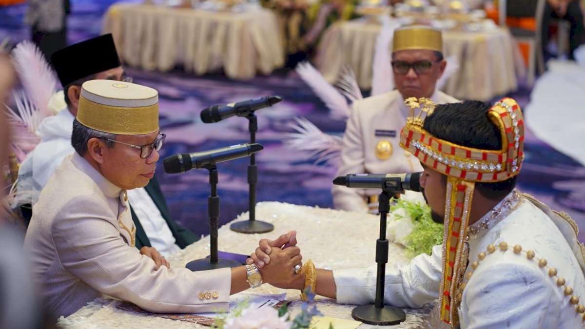Nurdin Abdullah Jadi Saksi Nikah Putri Taufan Pawe