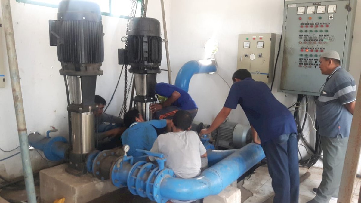 Pendistribusian Air Bersih Terganggu, PDAM Parepare Ganti Pompa