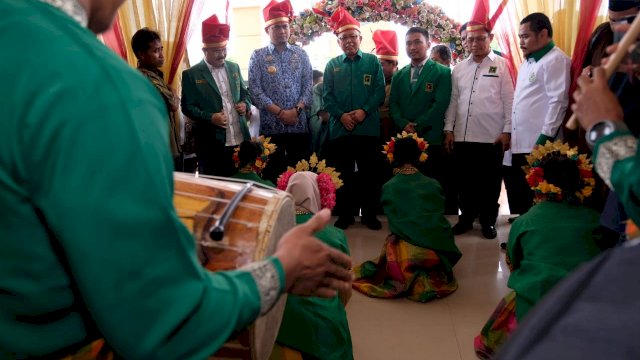 Bupati Gowa Adnan Purichta Ichsan hadiri puncak Harla PPP ke-47 di Gedung Haji Bate. Ist