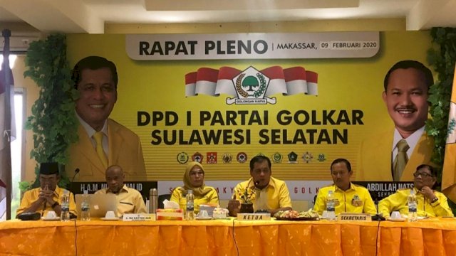Rapat pleno usungan Golkar di Pilkada Serentak Sulsel 2020. (ist)