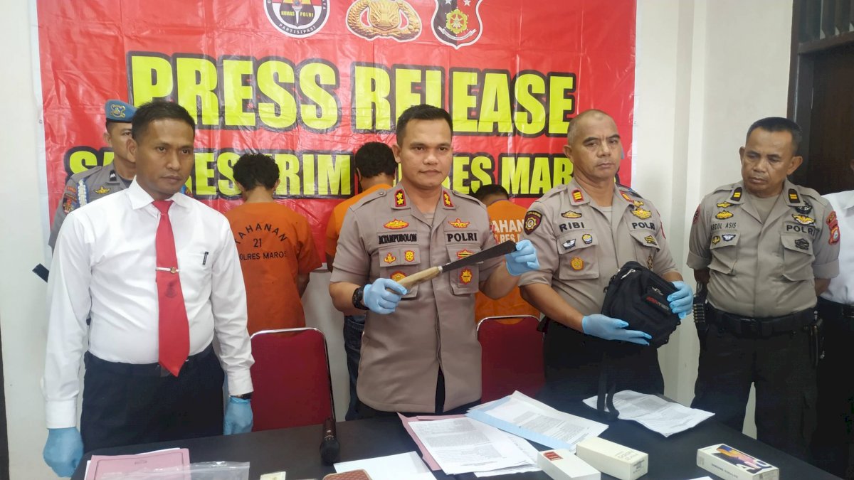 Empat Pelaku Spesialis Pembobol Rumah Diciduk Tim Jatanras Polres Maros