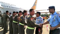 Usai Jalankan Misi Kemanusiaan di Natuna, 25 Kru TNI AU Tiba di Makassar