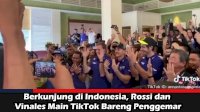 VIDEO: Berkunjung di Indonesia, Rossi dan Vinales Main TikTok Bareng Penggemar