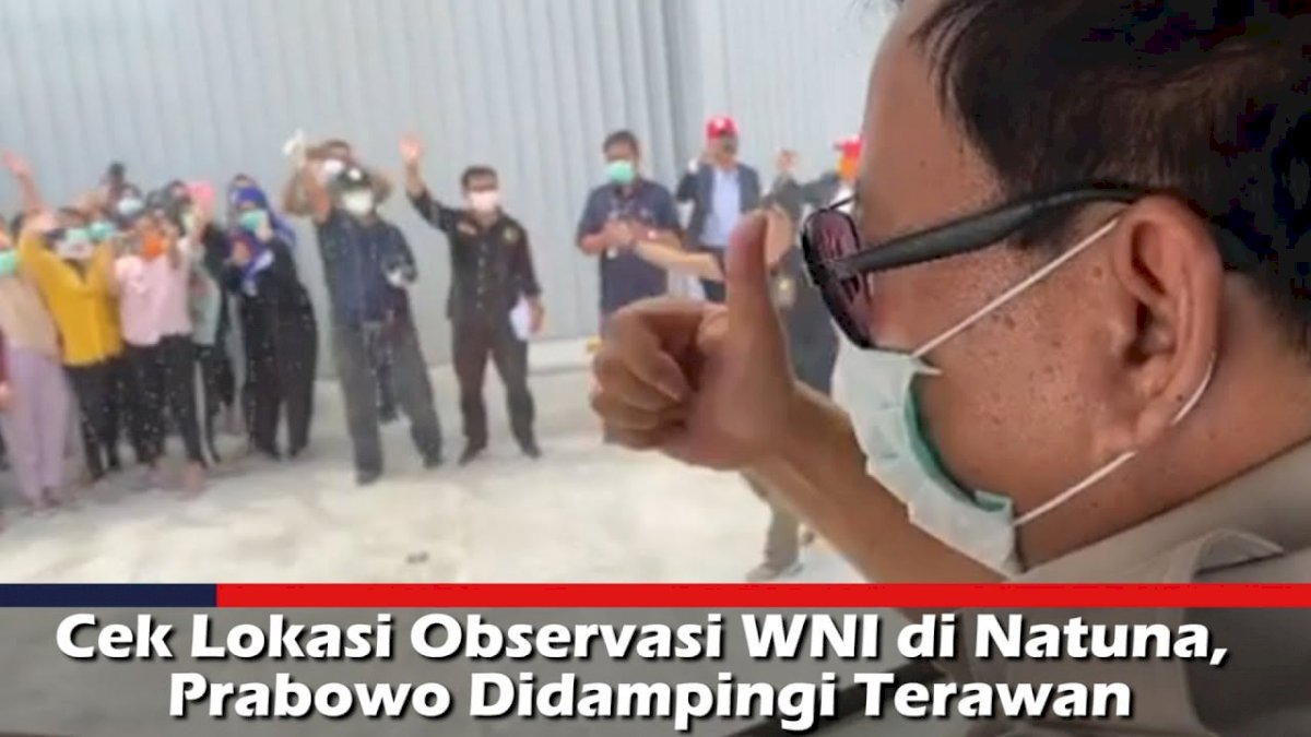 VIDEO: Cek Lokasi Observasi WNI di Natuna, Prabowo Didampingi Terawan