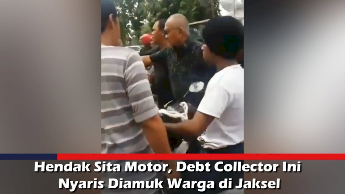 VIDEO: Hendak Sita Motor, Debt Collector Ini Nyaris Diamuk Warga di Jaksel