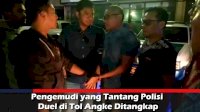 VIDEO: Pengemudi yang Tantang Polisi Duel di Tol Angke Ditangkap