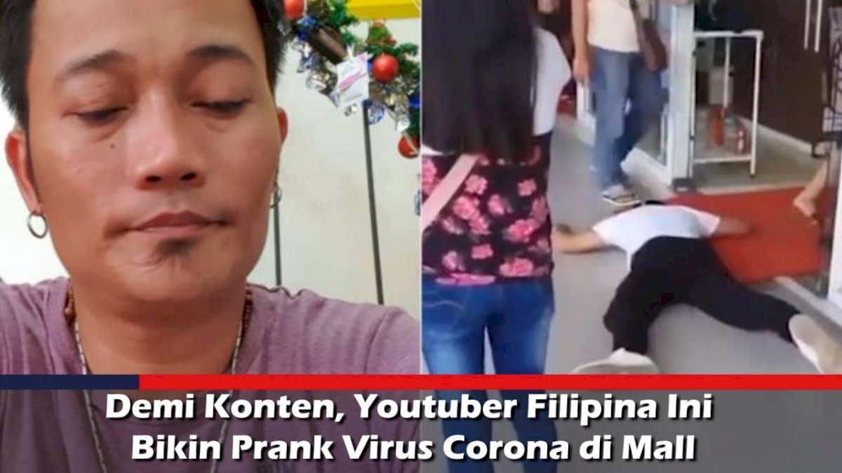 VIDEO: Demi Konten, Youtuber Filipina Ini Bikin Prank Virus Corona di Mall