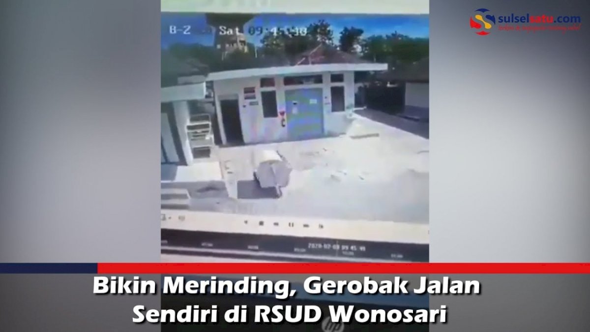 VIDEO: Bikin Merinding, Gerobak Jalan Sendiri di RSUD Wonosari