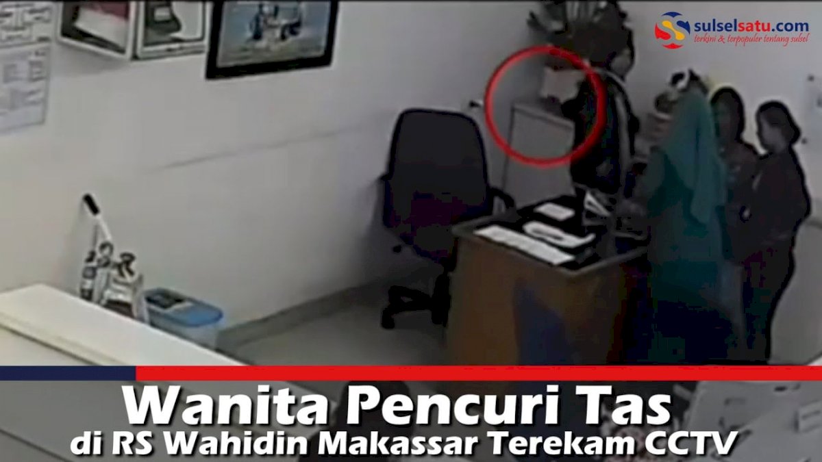 VIDEO: Wanita Pencuri Tas di RS Wahidin Makassar Terekam CCTV