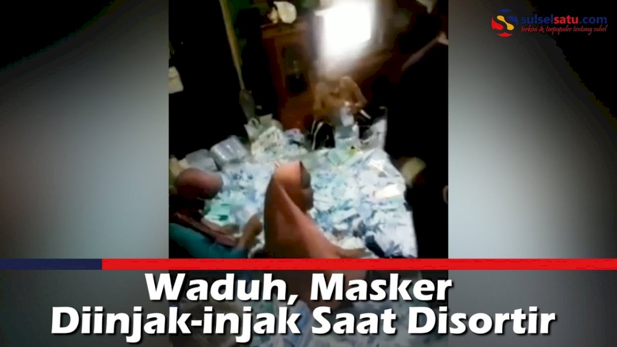 VIDEO: Waduh, Masker Diinjak-injak Saat Disortir