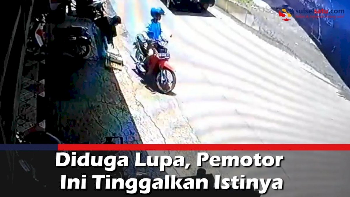VIDEO: Diduga Lupa, Pemotor Ini Tinggalkan Istinya