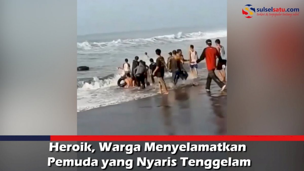 VIDEO: Heroik, Warga Menyelamatkan Pemuda yang Nyaris Tenggelam