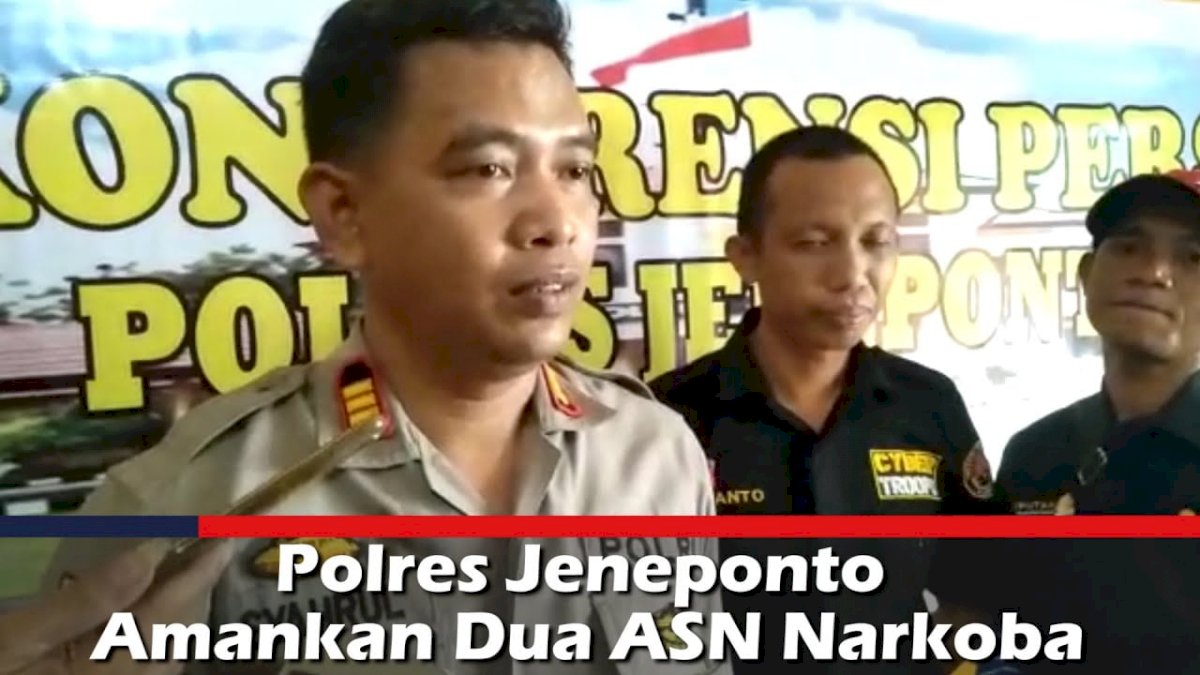 VIDEO: Polres Jeneponto Amankan Dua ASN Narkoba