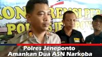 VIDEO: Polres Jeneponto Amankan Dua ASN Narkoba