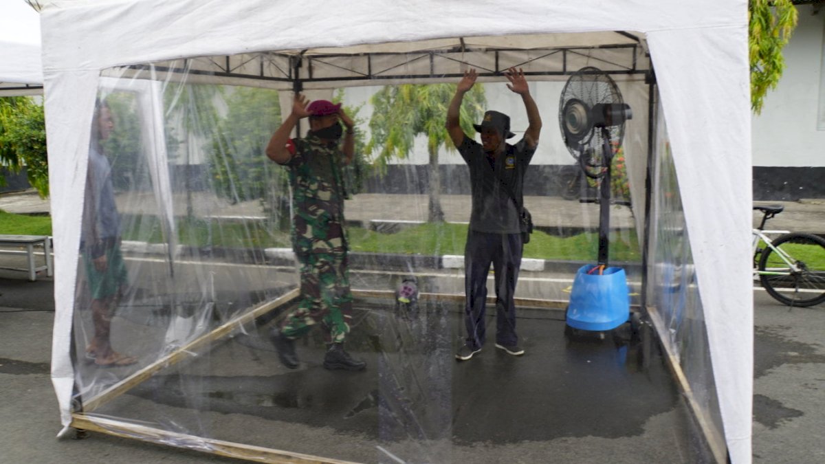 Masuk Lantamal VI Harus Lewati Ruangan Khusus Corona