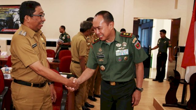 Wabup Barru Nasruddin menghadiri rapat koordinasi teknis di Ruang Bina Yudha Makodam XIV Hasanuddin. (ist)