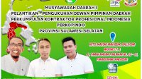 Senin 9 Maret, Pengurus DPD Perkopindo Sulsel dan Pertapin Resmi Dilantik
