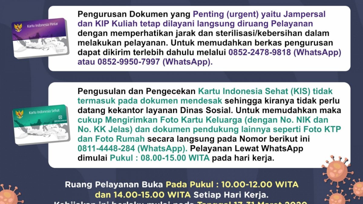 Dinsos Gowa Layani Warga Via Online