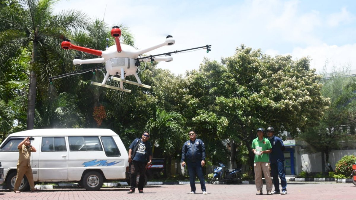 RMS Kirim Drone ke Makassar Digunakan Untuk Penyemprotan Desinfektan