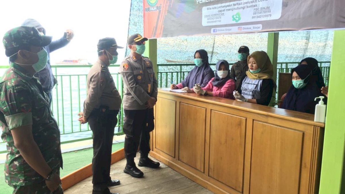 Banyak Pendatang ke Pulau Sembilan, Kapolres Sinjai Kontrol Posko Terpadu