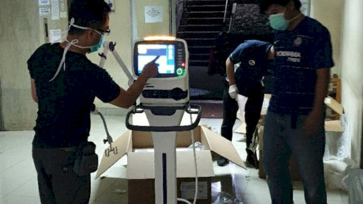 RS Unhas Dapat Bantuan Ventilator Untuk Tangani Pasien Covid-19