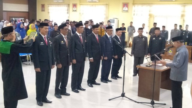 Pelantikan pejabat pimpinan pratama. (ist)