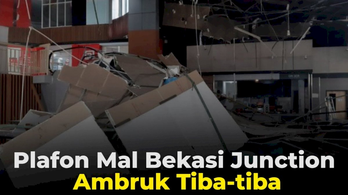 VIDEO: Plafon Mal Bekasi Junction Ambruk Tiba-tiba