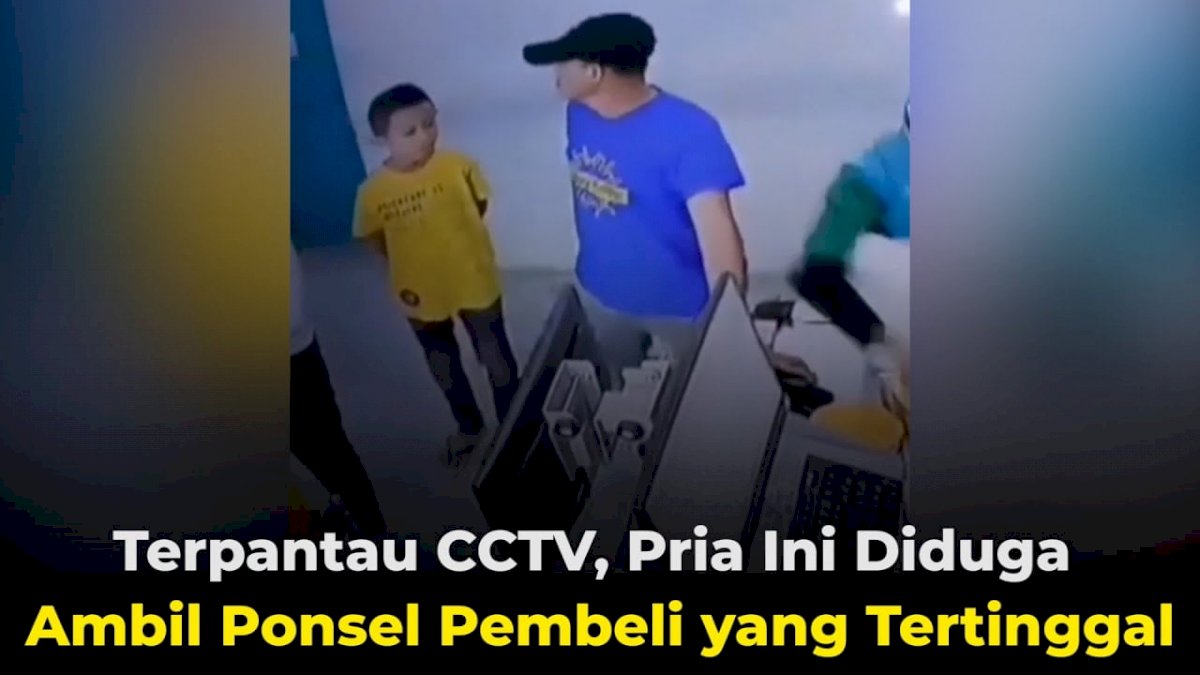 VIDEO: Terpantau CCTV, Pria Ini Diduga Ambil Ponsel Pembeli yang Tertinggal
