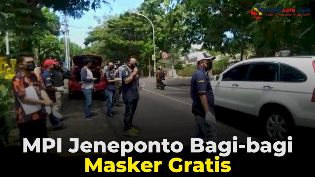 VIDEO: AMPI Jeneponto Bagi-bagi Masker Gratis