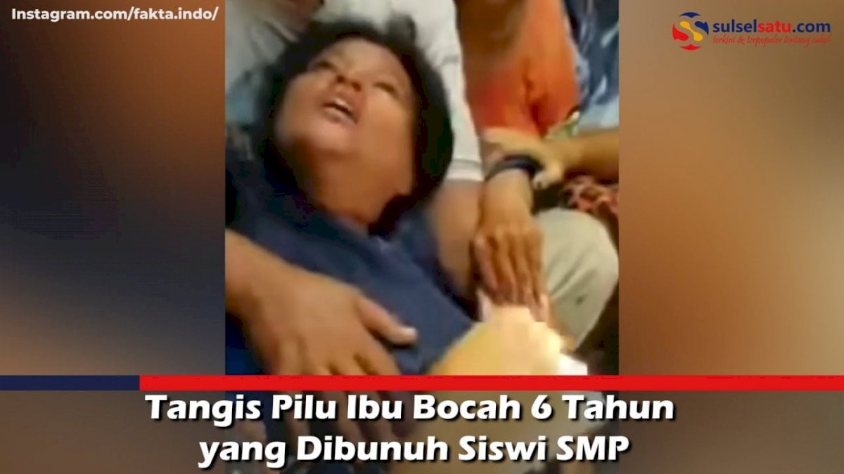 VIDEO: Tangis Pilu Ibu Bocah 6 Tahun yang Dibunuh Siswi SMP