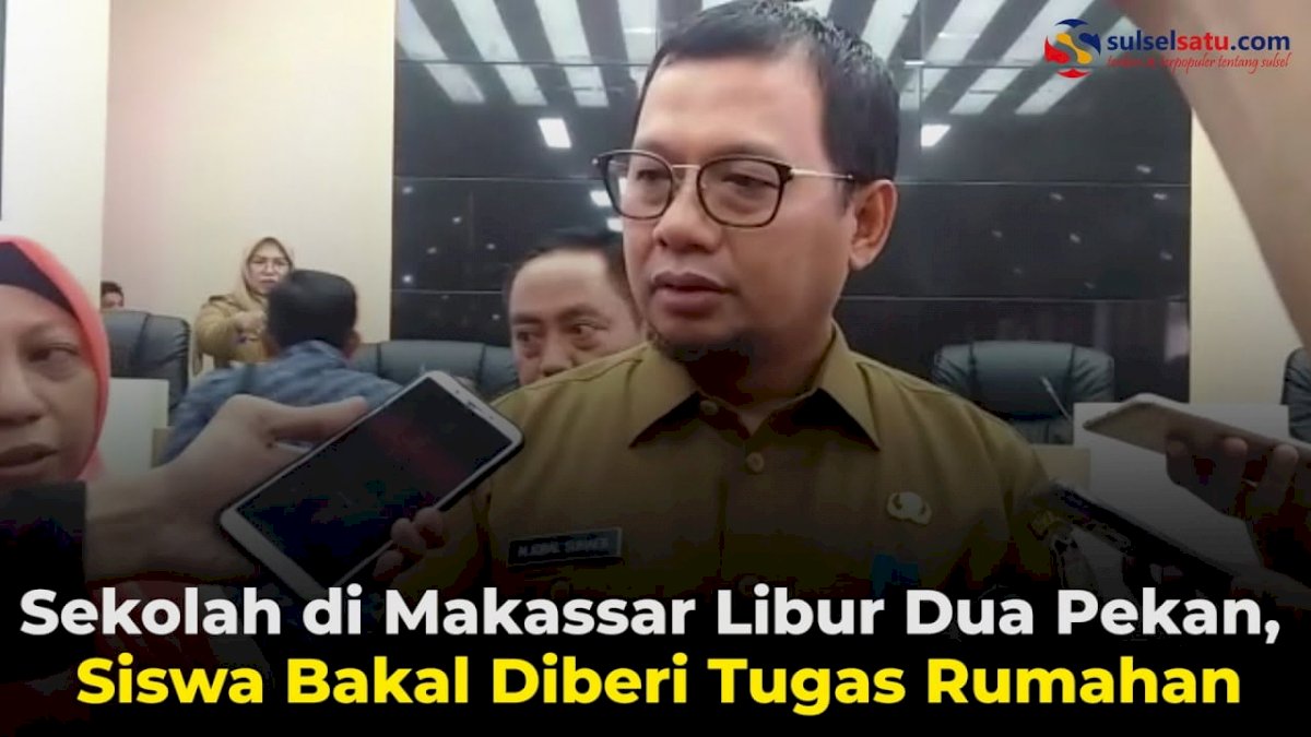 VIDEO: Sekolah di Makassar Libur Dua Pekan, Siswa Bakal Diberi Tugas Rumahan