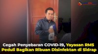 VIDEO: Cegah Penyebaran COVID-19, Yayasan RMS Peduli Bagikan Ribuan Disinfektan di Sidrap