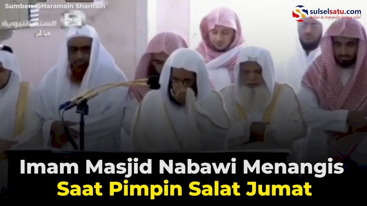 VIDEO: Imam Masjid Nabawi Menangis Saat Pimpin Salat Jumat