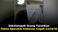VIDEO: Sekelompok Orang Turunkan Paksa Spanduk Imbauan Cegah Covid-19 di Masjid Raya Bandung