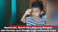 VIDEO: Nasionalis, Bocah Ini Langsung Bangun dan Hormat saat Dengar Lagu Indonesia Raya