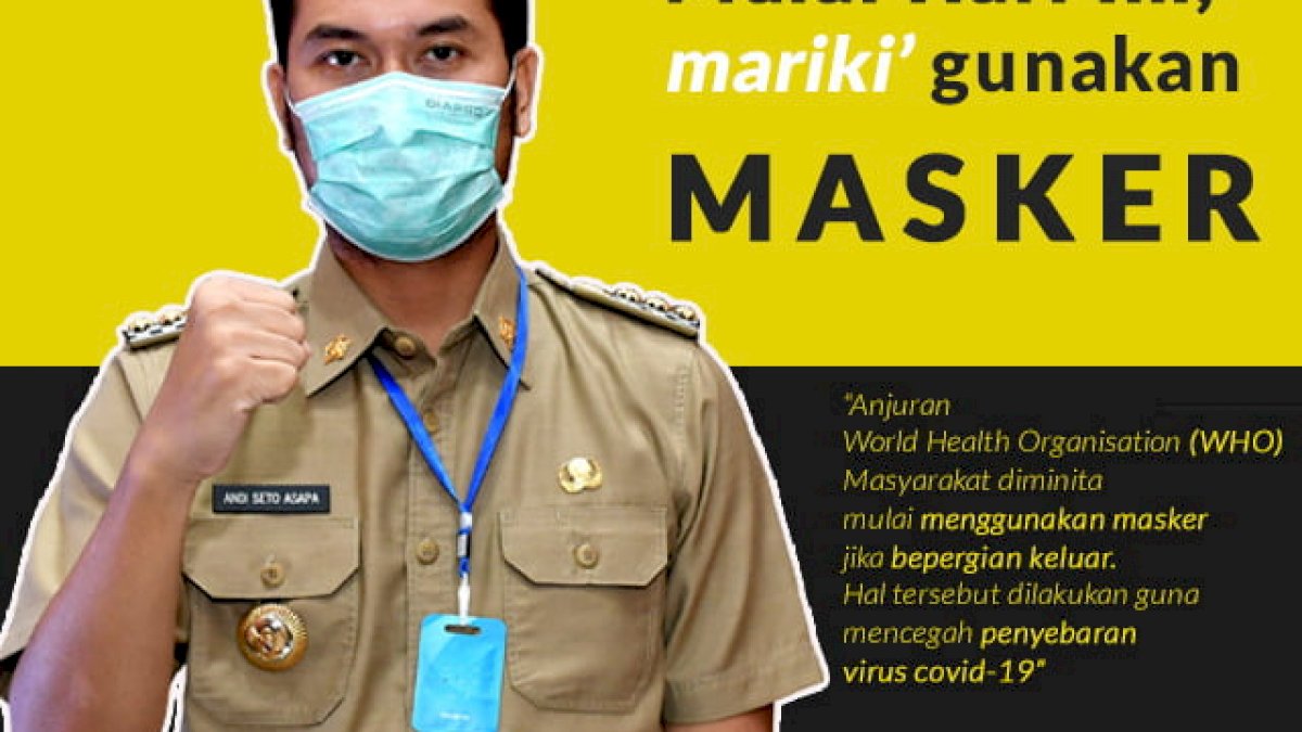 Cegah Penularan Covid-19, Bupati Sinjai Himbau Masyarakat Pakai Masker