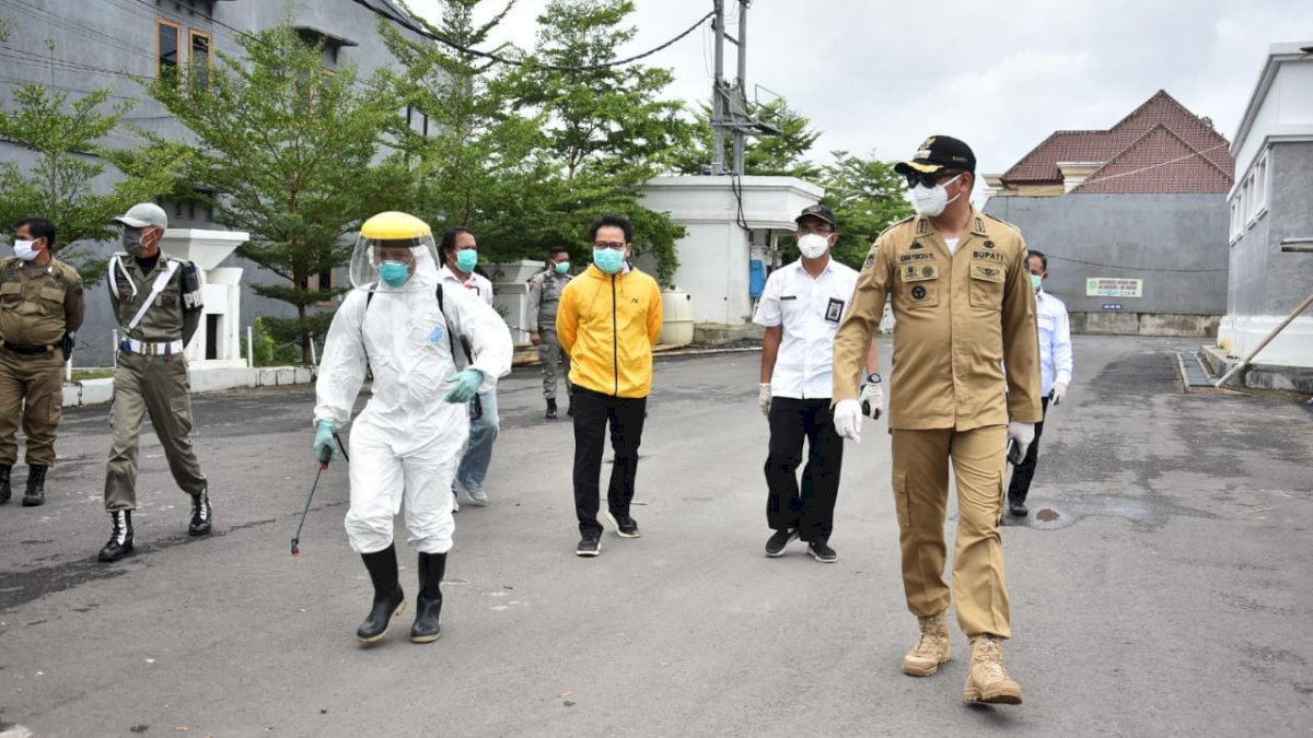 Pemkab Gowa Lakukan Penyemprotan Disinfektan Serentak di 18 Kecamatan