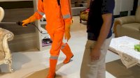 Cegah Covid-19, BPBD Jeneponto Semprot Disinfektan di Rujab Bupati
